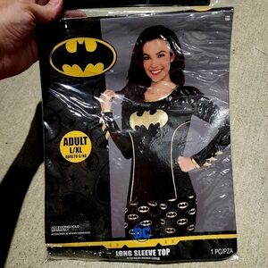 DC Comics Batman Batgirl Long Sleeve Top  Women's L/XL Halloween Costume Cosplay